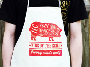 Easy DIY BBQ Apron gift for him