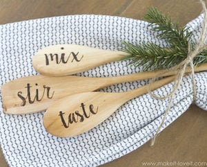 Engraved Wooden Spoons Dollar Tree craft