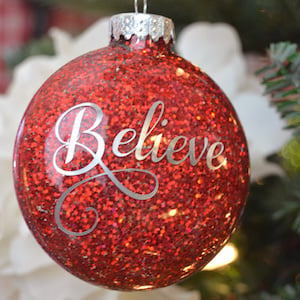 DIY Glitter Ornaments Christmas craft to sell