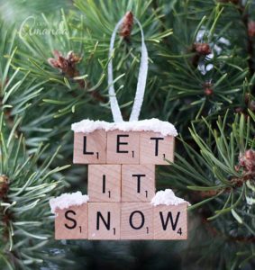 DIY Scrabble Tile Ornament