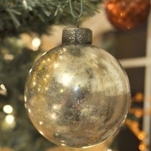 DIY Mercury Glass Christmas Ornament craft