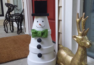 Terra Cotta Snowman 