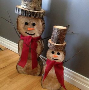 Wood Snowmen Craft