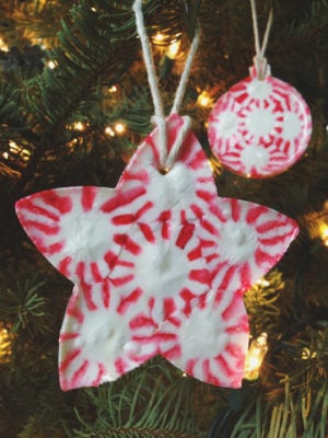 Melted Peppermint Ornament 