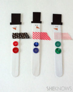  Popsicle Stick Snowmen