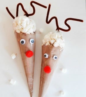 Reindeer Hot Cocoa Cones