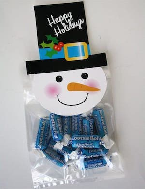 Snowman Treat Bag Toppers