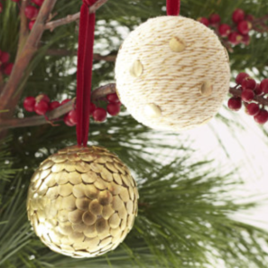 Baker's Twine and Tack Christmas Ornaments