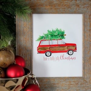 Free Christmas Station Wagon Printable
