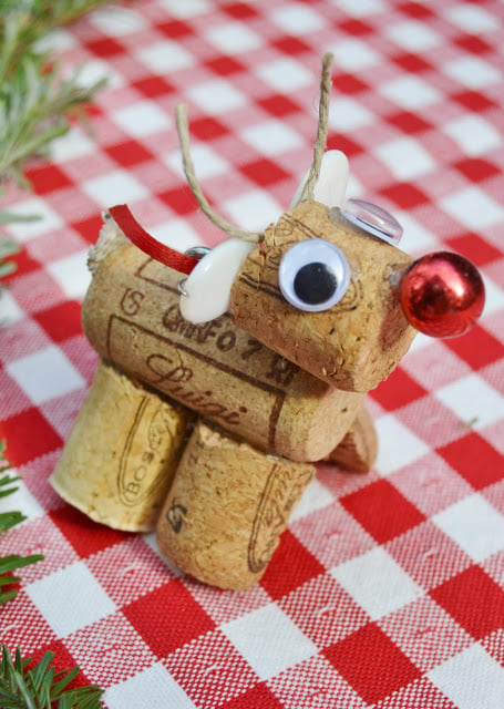  Wine Cork Rudolph Ornament 