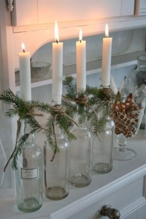 Wine Bottle Candle Decorations