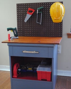 DIY Kid Workbench for boys