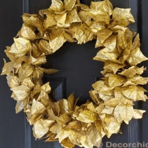 Dollar Store Floral Christmas Wreath 