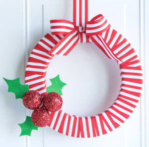 Holly Berry Ribbon Wreath