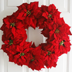 simple Poinsettia Wreath