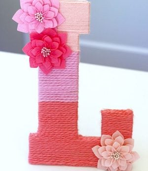 Yarn-Wrapped Ombre Monogrammed Letter