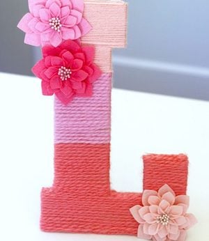 Yarn-Wrapped Ombre Monogrammed Letter 