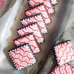 Iced Chocolate Peppermint Cookies 