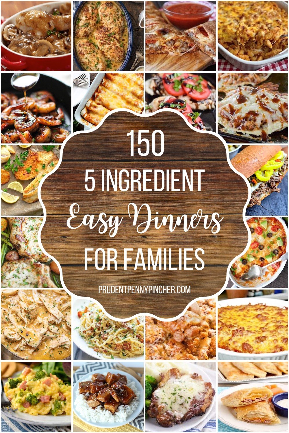 150 Best 5 Ingredient Easy Dinner Recipes For Families Prudent Penny Pincher