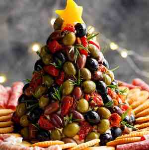 Antipasto Cheeseball Christmas Tree