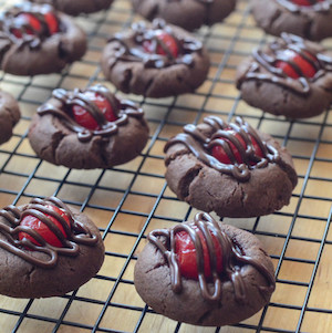 Chocolate Covered Cherry Cookies