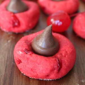 Chocolate Cherry Blossom Cookies