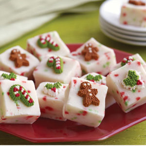 Christmas Confetti Fudge Squares