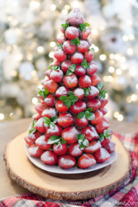 Chocolate Covered Strawberry Christmas Tree appetizer