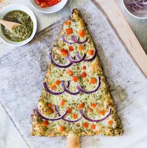 Christmas Tree Pizza party food