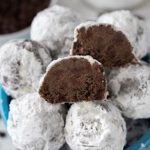 Double Chocolate Snowball Cookies