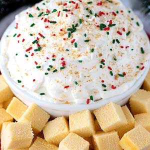 Frosted Sugar Cookie Dip Christmas Dessert