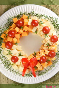 Holiday Cheese Cube Wreath