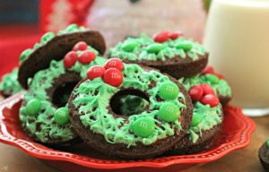 Holiday Wreath Brownies 