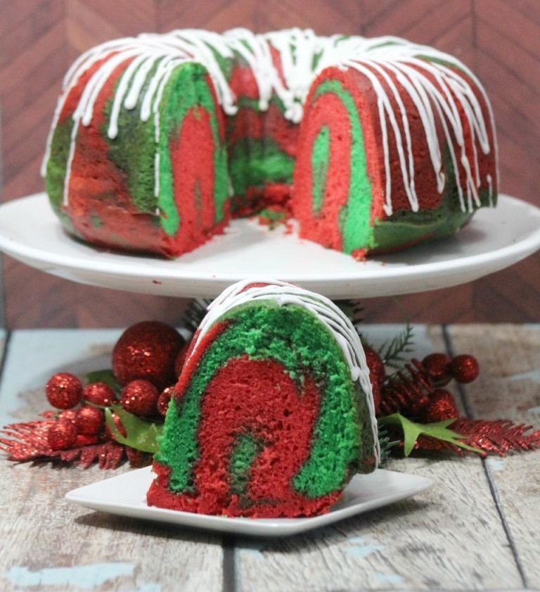 Holly Holiday Bundt Cake