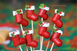 mini Christmas Stocking Hotdogs