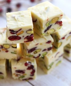 Orange Cranberry Pistachio Fudge 