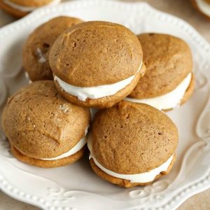 Pumpkin Whoopie Pies with Maple Cream Cheese Frosting