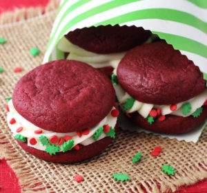 Red Velvet Cookie Sandwiches