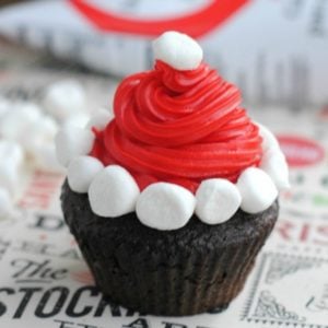 Santa Hat Cupcakes