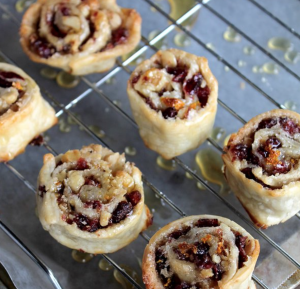 Cranberry and Walnut Pinwheels