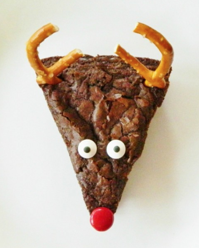 Rudolph Brownies Christmas Dessert