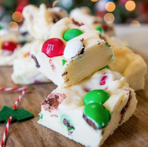 Christmas Candy Cookie Dough Fudge