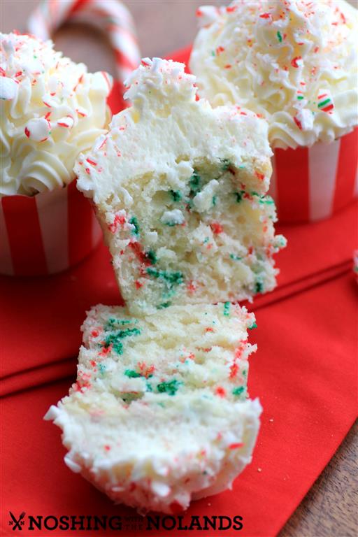 Vanilla Candy Cane Cupcakes