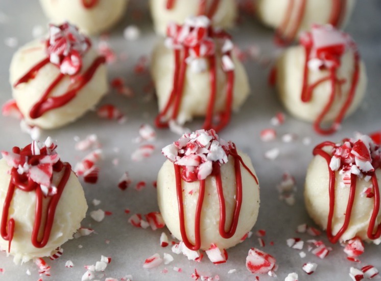 White Chocolate Peppermint Truffle Christmas Dessert