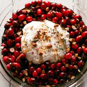 Baked Goat Cheese & Cranberry Christmas Appetizer