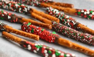 chocolate-caramel-christmas-pretzel-wands-collage