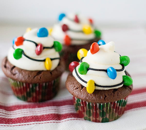 Christmas Light Cupcakes 