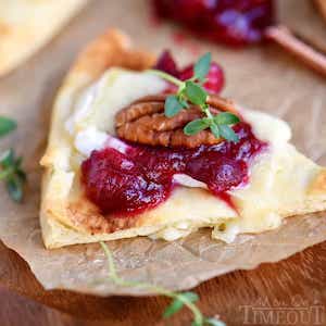 Pecan Cranberry Brie Bites