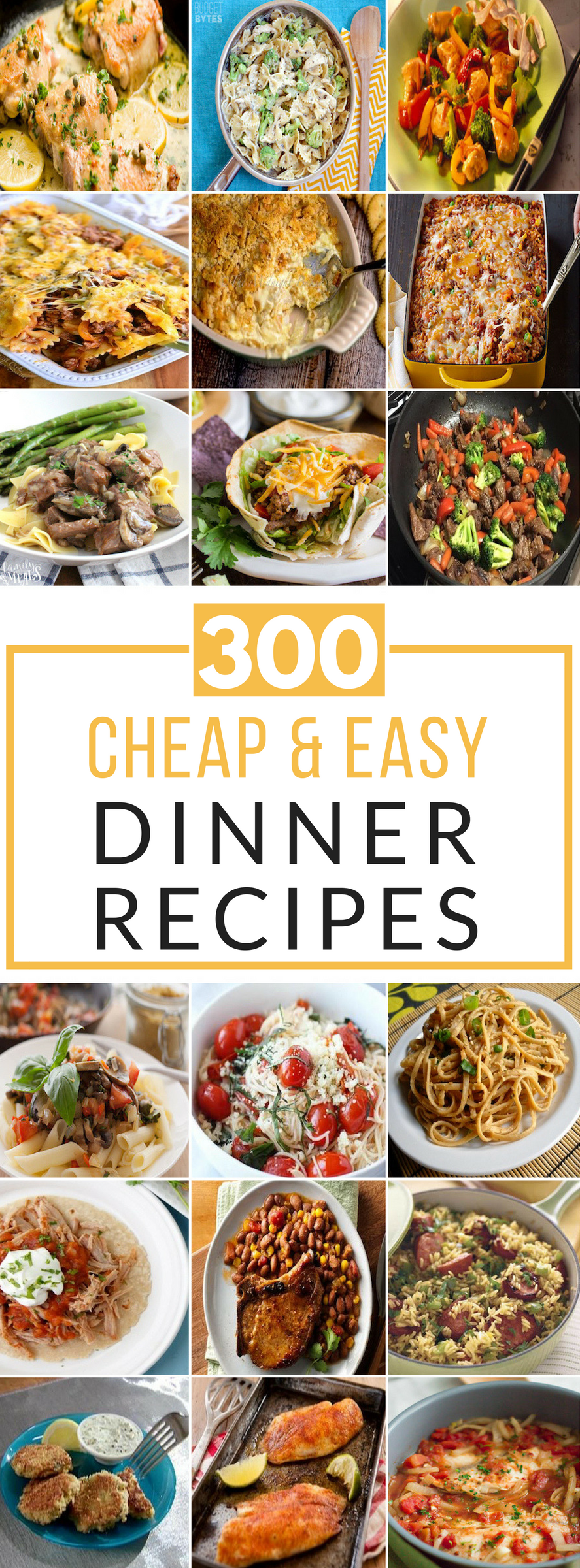 300 Cheap and Easy Dinner Recipes - Prudent Penny Pincher