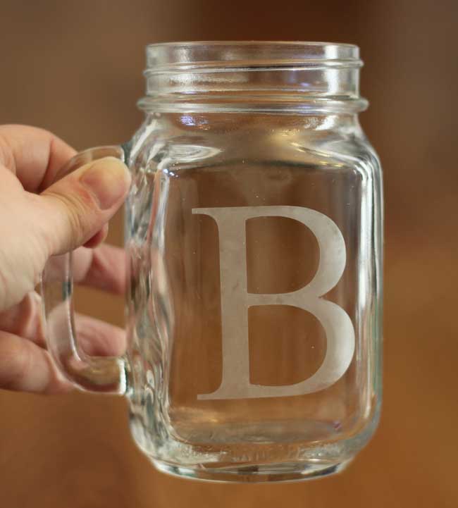 DIY Etched Mason Jar Glasses